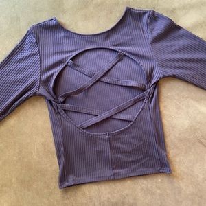 Victoria’s Secret Sport - Ribbed Long Sleeve with Open Back